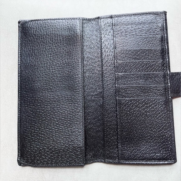 GUCCI Black Supreme Canvas and Leather Wallet - Picture 6 of 16